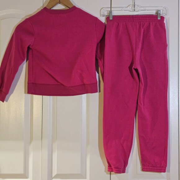 Btween Girls Size 10 Jogger Set Pink 2-Piece Fleece Rhinestones Sweat Set - Picture 7 of 13